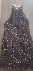 Black lace cocktail dress